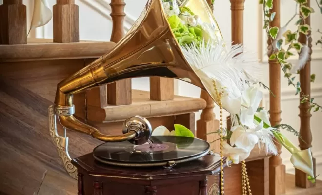 gramophone décoration mariage 