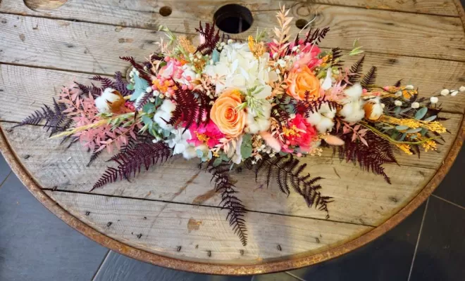composition de fleurs séchées 