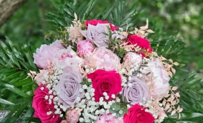bouquet avec pivoines